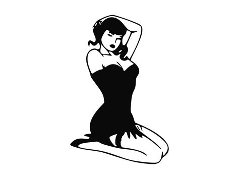 pin up svg|pin up girl line art.